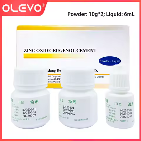 Dental Zinc Oxide Eugenol Cement Set Powder 20g Liquid 6ml Teeth Restoration Prosthesis Dentistry Fi
