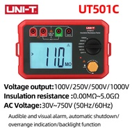 【พร้อมส่ง】UNI-T Ut501a UT502A 100V-2500V เครื่องวัดความต้านทานดิน ช่วงอัตโนมัติ 5GΩ~25GΩ โอห์ม 1000V