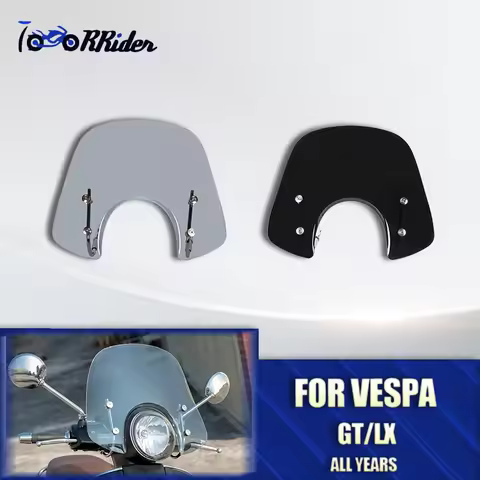 Motorcycle Windshield Air Wind Deflector Windscreen For Piaggio Vespa LX125 LX 150 125 50 GT 200 GTS