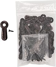 100 Black Plated Ridged Picture Frame Turn Button 1 with Black Screws by AMS