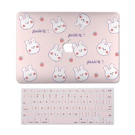 น่ารักกระต่ายกรณี Macbook Pro Air 13 2020 A2338 M1 A2337 A2289 A2251 A2179 A1932 A1466 Pro 16 A2141 Pro 13 A2159 A1989 Air 11 Retina 12 13 A1502พิมพ์หินอ่อน Hard ป้องกัน