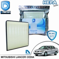 D Filter กรองแอร์ ใช้สำหรับ Mitsubishi มิตซูบิชิ Lancer CediaLancer 2004-2010 HEPA (D Protect Filter