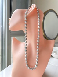 串鏈 天然海水珍珠 真多麻 純銀元寶扣