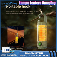 Lampu Lentera Camping Lamp Mini Senter 2 In 1 Multifungsi Hook Senter Led Super Terang Lampu Emergen