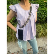 Handcrafted Duo function adjustable paracord floral handphone strap (crossbody and lanyard)