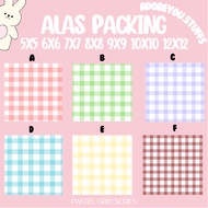 [PLAIN PASTEL GRID SERIES] [FREE OPP] SQUARE PACKING BASE SQUARE/ | NECKLACE PACKING BASE | BRACELET