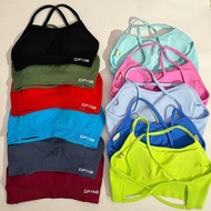 Dfyne High Elastic Shockproof Full Matt Nylon Cross Large Halter Seamless Sports Bra Yoga Women Bra 
