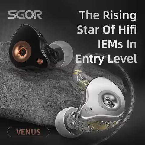 SGOR VENUS HIFI In Ear Earphones Dynamic Headphones IEM Monitor Earbud Super Bass Headset Noise Canc