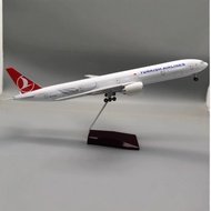 47CM Turkish Airlines Boeing 777 Airplane Model Ornaments Turkish 777 Airplane Model
