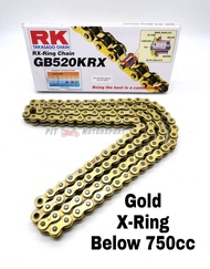 RK Gold Chain & Black Chain 520 X-ring / 520 Xring / Rantai Emas & Rantai Hitam GBRX-RING 520KRX 100