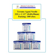 TERUMO AGANI NEEDLE 23G x 1 1/2" (0.60x38mm)(Single Use) : PACKING : 100'S/BOX