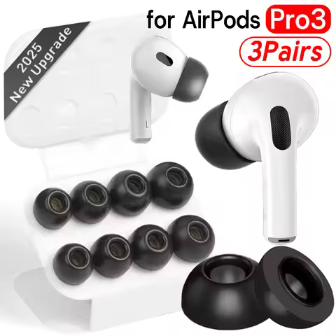 For Apple AirPods Pro 3 Replacement Eartips S/M/L Black Memory Foam Soft Sponge Earpad Cap Ear Tips 