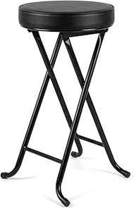 Gluck Plants Folding Bar Stool,Tall 24 Inch Portable Foldable Stool,Collapsible Stool Chair Heavy Du