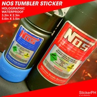 AQUA FLASK/TUMBLER STICKER  NOS HOLOGRAPHIC STICKER