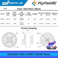 Bright - Flyfishrc Flash 1804 2450Kv 3500Kv Motor/ For 3Inch 3.5Inch Quad