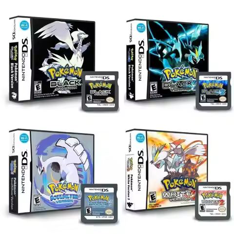 NDS Game Card Pokemon Series Card Pokemon Black 2 Pokemon White 2 USA Version (R4 Card Version) For 