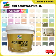 [7 Liter] SKK Acristar Fine Emulsion Paint for Interior Wall and Ceiling Matt Paint Cat Dinding Ruma