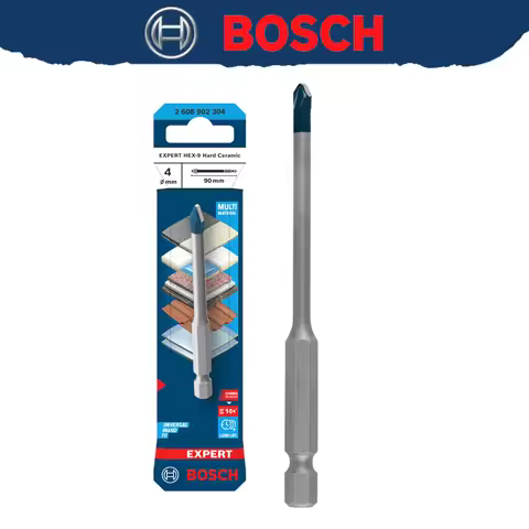 BOSCH 2608902304 EXPERT HEX-9 Hard Ceramic Drill Bit 4mm 90MM 10X Long Lifespan High Hardness Materi
