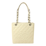CHANEL 牛皮皮革PST Petite Shopping Tote Bag銀扣鏈帶手挽袋