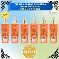 6X YARDLEY LONDON Sensation Dress Your Soul Perfume Mist 236ml #Marche Family Shop#
