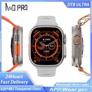 IWO DT8 Ultra Men Sports Smart Watch 2.0 Inch HD 420*485 Resolution Large Screen, NFC GPS Body Temperature Monitoring PK