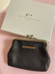 絕版💯POLO FRANCO ITALY Ymk黑色散子包 真皮 全新