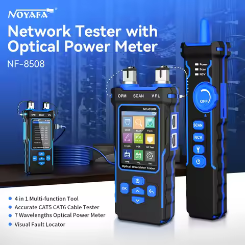 NOYAFA NF-8508 Cable Tracker LAN Optical Power Meter Tester LCD Display Measure Length Wiremap Netwo