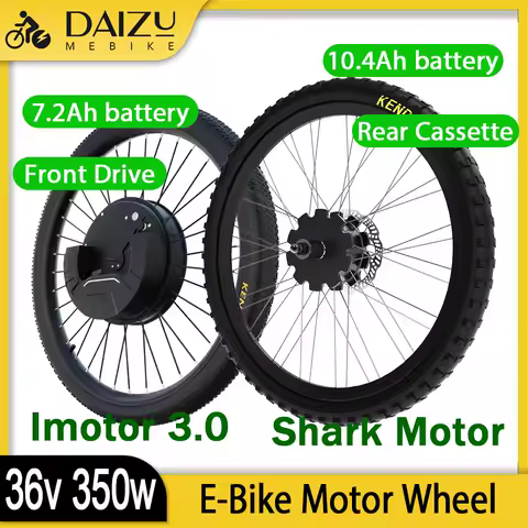 350W Powerful Electric Bike Conversion Kit with Battery Front Drive Rear Cassette Motor Wheel Ebike 