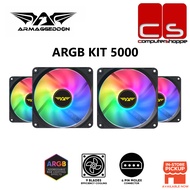 Armaggeddon 4pcs ARGB PC Cooling Fan - ARGB Kit 5000 Black/White