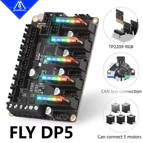 Mellow Fly DP5 DIY 3D Printer Parts Control Board 32-bit ARM Chip, PCIe, RGB Driver Klipper Support 