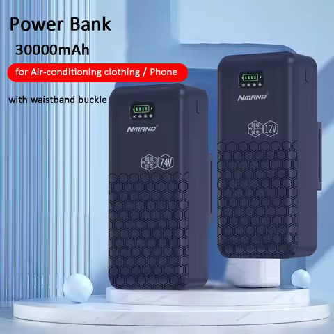 30000mAh Power Bank With DC 12V Output For Fan Vest Cooling Clothing Vest External Battery Powerbank
