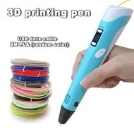 USB 3D Printing Pen Drawing 9M PLA Children's 3D Graffiti Drawing Pen Toy Smart Gift DIY Art Tool Bi