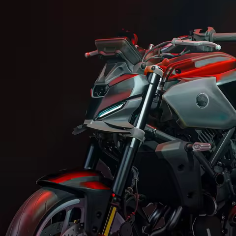 For YAMAHA MT-07 MT07 2025 + Motorcycle Front Beak Spoiler Front Lip Fixed Wing Winglet Downforce De