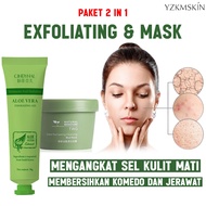 Yzkmskin - 2pcs TWG Mud Mask Green Tea Brighten Oil Control Acne &amp; CINDYNAL Exfoliating Gel Aloevera Facial Body Climbing Thresher/Glowing Package Blackhead &amp; Pore Facial Mask