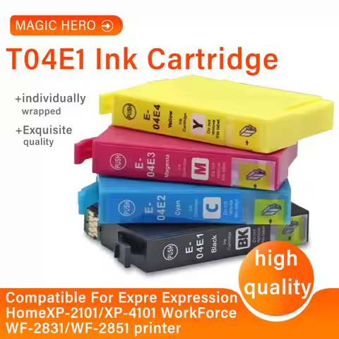 1~4 SET T04E1-T04E4 T04E Ink Cartridge For Epson Expression Home XP-4101 XP-2101 WorkForce WF-2831 W