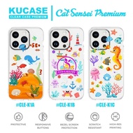 Premium Softcase Watercolor Sea Animal Motif CLE-K1 Case Huawei P40 Huawei Pura 70 Huawei Pura 70 Pr