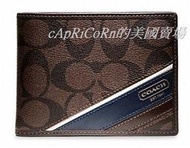 優惠代購《COACH》#74225 男款 經典 C LOGO 證件窗 皮夾 錢夾 短夾 共2色【本賣場COACH商品 歡迎在問與答中詢問報價】