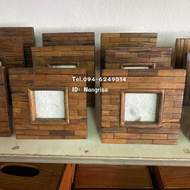 Teak Picture Frame Table 3x3 Inches