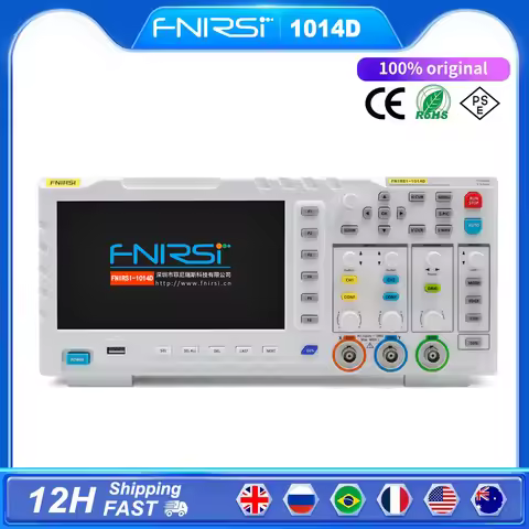 FNIRSI 1014D Digital Oscilloscope DDS Signal Generator,100X High Voltage Probe,2 Channels 100Mhz Ban