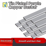 Tin plated Copper Busbar Processing T2 Grounding Busbar Flat Copper Busbar Heat Dissipation Copper B
