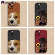 Funny Dog ​​Phone Case For Vivo X100 Pro X90 X80 X70 Pro X90 X70 X60 Pro Plus Casing Simple Personality Despise Corgi Cute Dog Couple Case Lens Protection Soft TPU Back Covers