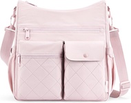 Bagsmart กระเป๋า Crossbody สำหรับผู้หญิงกระเป๋าสะพายกระเป๋าไนลอนที่มีน้ำหนักเบากระเป๋ากระเป๋าถือออแก