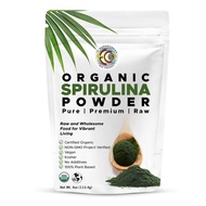 Earth Circle Organic Spirulina Powder, 113g, Raw and Non-Irradiated, Pure Vegan Protein, Premium Sup