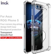 華碩 Asus ROG Phone 5 / ROG遊戲手機5 / ROG遊戲手機5s --- IMAK 全包防摔軟套-氣囊版 (四角加厚 TPU) 透明 手機軟套 保護殼 +送 透明保護膜 Mon貼 Shock-Resistant Case (Airbag Version) with Free PET Film Screen Protector
