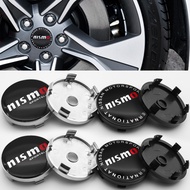 NISMO 4pcs 60mm Car Wheel Rim Hub Center Cap NISMO Logo For Nissan Juke Tiida Teana GTR 350Z 370Z Car Accessories