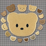 Cartoon Bear Head Towel Embroidered Cloth Sticker Computer Embroidered Label Ready Stock Clothing Sh