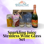 [SG Seller] Sparkling Juice Stemless Wine Glass Gift Set