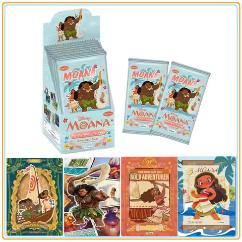 In Stock Card.Fun Original Disney Moana Card Anime Film Rare Character Collection Cards Birthday Toy
