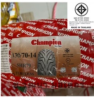 CHAMPION ยางนอก ไม่ใช้ยางใน (ขอบ12/ขอบ13/ขอบ14/ขอบ15) ลาย HR79