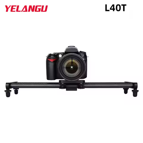 YELANGU 40CM Carbon Fiber Camera Track Slider for Canon Nikon Sony DSLR Smartphone Lightweight Smoot